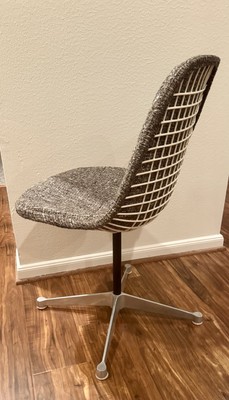 EAMES FOR HERMAN MILLER WIRE TWEED PKC-2 2nd GENERATION SWIVEL SIDE CHAIR MCM