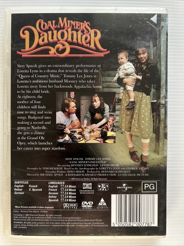 DVD - COAL MINER'S DAUGHTER (1980) R4 - Sissy Spacek - Picture 2 of 2