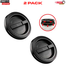 2 Pack Screw Top Bucket Lid With 2 Gaskets Fits 5  3.5 Gal. Black Bucket HDPE