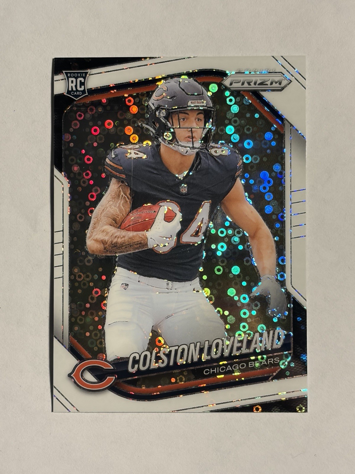 Colston Loveland 2025 Prizm White Disco Prizm #319 Chicago Bears Rookie RC