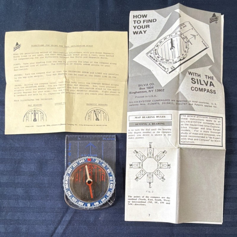SILVA Type 7 NL Hiking Compass Lightweight Easy to Read with Instructions