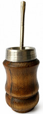 Handmade Wooden Yerba Mate Gourd Cup With Bombilla Straw Tea Drinking Set