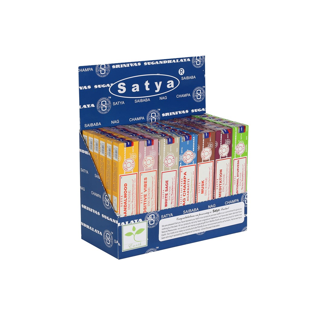 Satya Incense Sticks Display Box Starter Pack 2 6 12