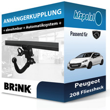 Für Peugeot 208 Fliessheck 03.2012-08.2019 BRINK Anhängerkupplung abnehmbar neu