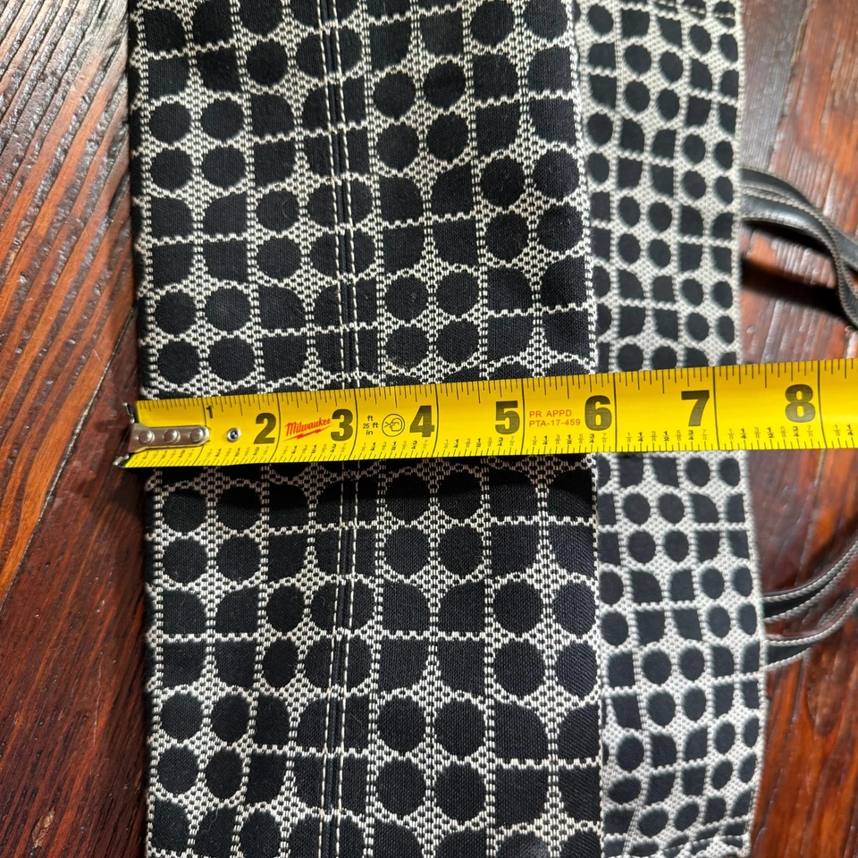 Bolso de Hombro Kate Spade Vintage Negro Blanco Lona Geométrica Estampado a Lunares Foto 4 de 4