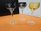 3 Vintage Mid-20th Century Nachtmann Hock Wine Glasses — photo 1