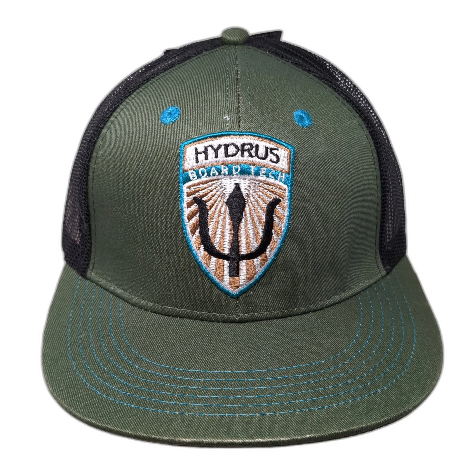 Hydrus Board Tech Snapback Trucker Hat Green One Size Outdoor W/Tags