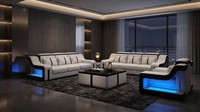 Wohnzimmer Set 3-Sitzer Sofa Sessel Modern Weiß Sofagarnitur Designer