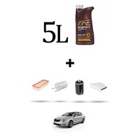Hoffcar Wartungsset 4 Filter Und 5L ÖL FüR Skoda Superb Ii (3T) 2.0 Tfsi 147KW