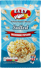 EAZY POP MICROWAVE POPCORN - SALTED FLAVOUR 85G - 16 PACK - FULL CASE - VEGETARI
