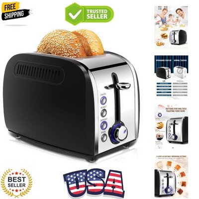 Toaster 2 Slices, Stainless Steel Retro Toaster with 1.5'' Extra Wide Slot for...