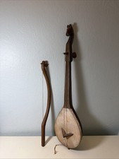 Gusle-Serbian Baltic Carved Wood String Instrument Bow Old Horse Folk Art Music