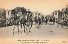 Postcard Paris Victory Parade Bastille Day July 14 1919 World War I History