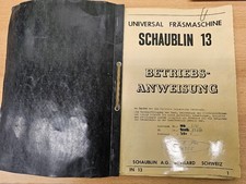 Bedienungsanleitung Schaublin 13 Fräsmaschine