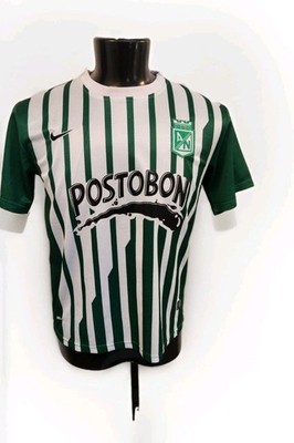 Retro Nike Athletico Nacional Soccer Jersey Postobon Green Stripe