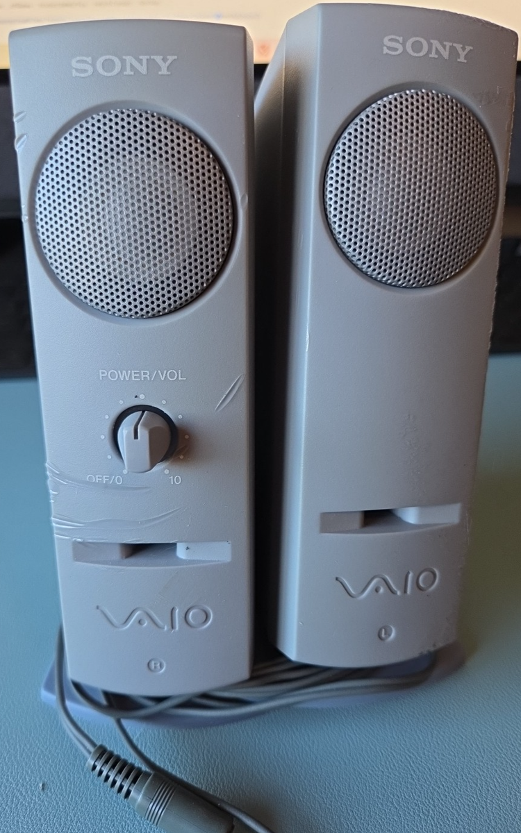 VAIO スピーカーセット　PCVA-SP1 Sony Vaio Computer Speakers Pcva-sp1 With AC Adapter for sale