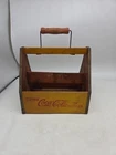 Vintage 1940's WWII War Wings Wooden Yellow Coca Cola 6-Bottle Carrier