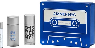 Carolina Herrera 212 Eau De Toilette 3.4 oz & Deodorant 3 Pcs Gift Set For Men