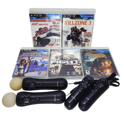 Sony PlayStation Move Bundle PS3 Motion Controller, Navigation + 5 Games