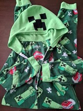Minecraft Boys Girls Pajamas Size Small TNT Creeper Hooded Jumper For Big Kids