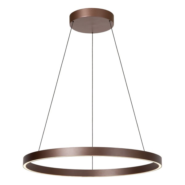 LED Pendelleuchte Rostbraun Aluminium Ø80 Cm CCT 2700-4000 K HäNgelampe KüChe-image