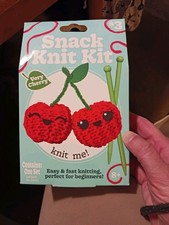 Bright Stripes Snack Knit Kit Very Cherry Acr...