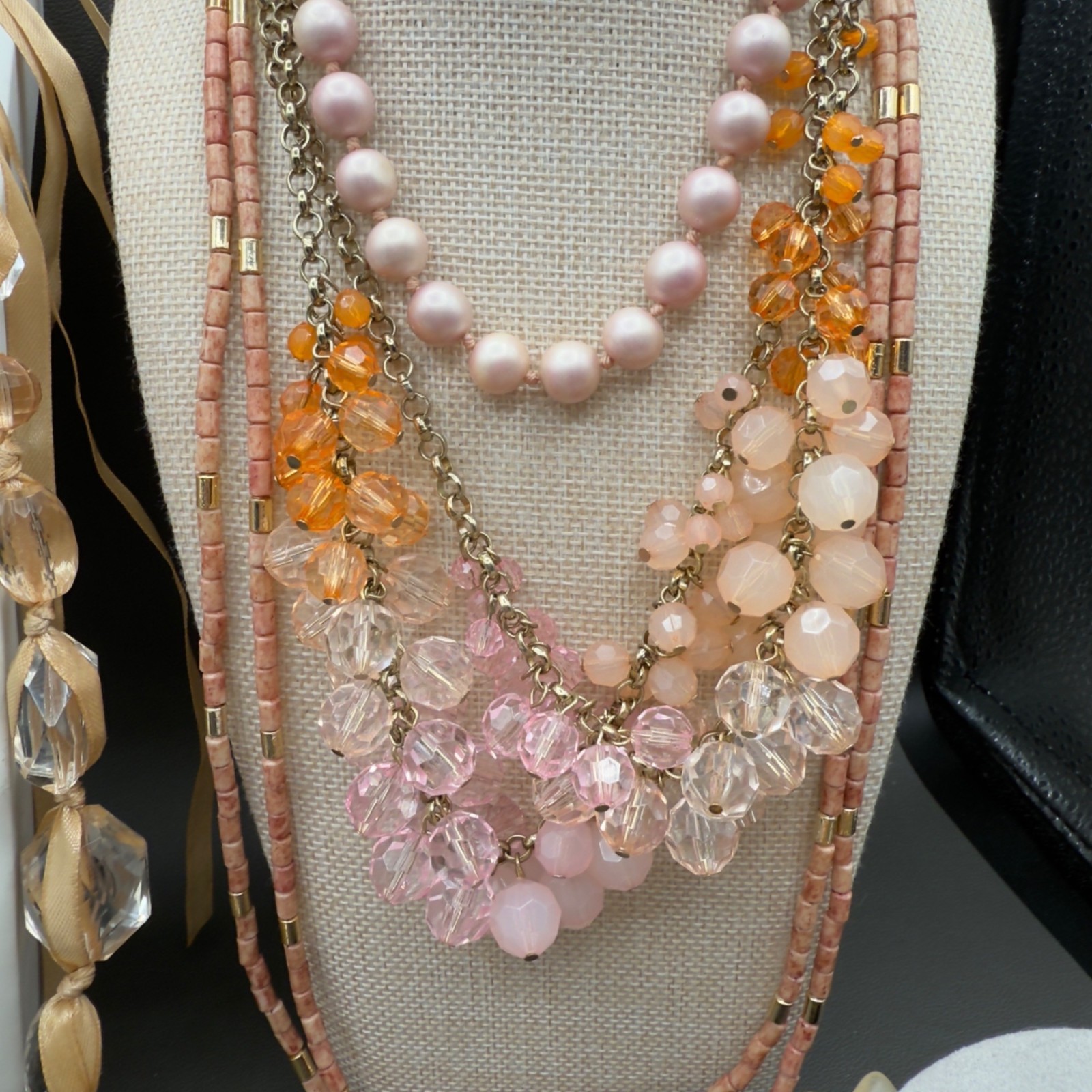 Lot Multi Layered Statement Necklaces Chunky Luci… - image 6