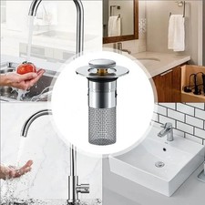 1PC Stainless Steel Sink Drain Strainer Kitchen Bathroom Basin Filter Stopper
