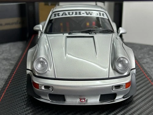 IG Ignition Model 1/18 Porsche 911 RWB 964 Silver with Engine IG2467 Resin Model - Picture 10 of 13