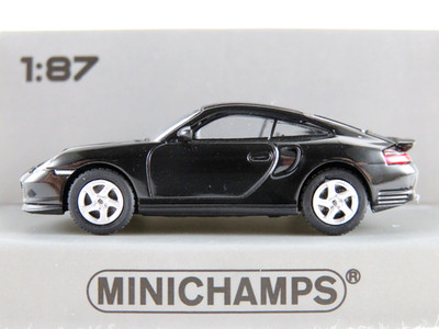 Minichamps 870 068174 Porsche 911 Turbo (2000) in schwarz 1:87/H0 NEU/OVP