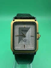 Vintage NOS 80s Dufonte By Lucien Piccard  Watch,Leather Strap With New Battery