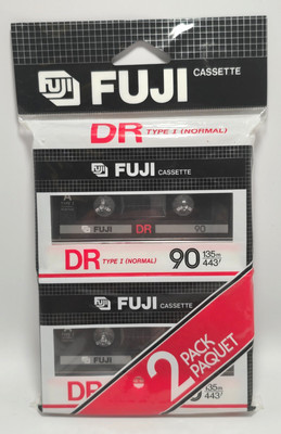Vintage 2 Pack Fuji DR 90 Type 1 Blank Cassette Tapes