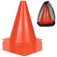 12pcs Soccer Cones, 7 Inch Soccer Cones, Plastic Traffic Cones, Training Cone...