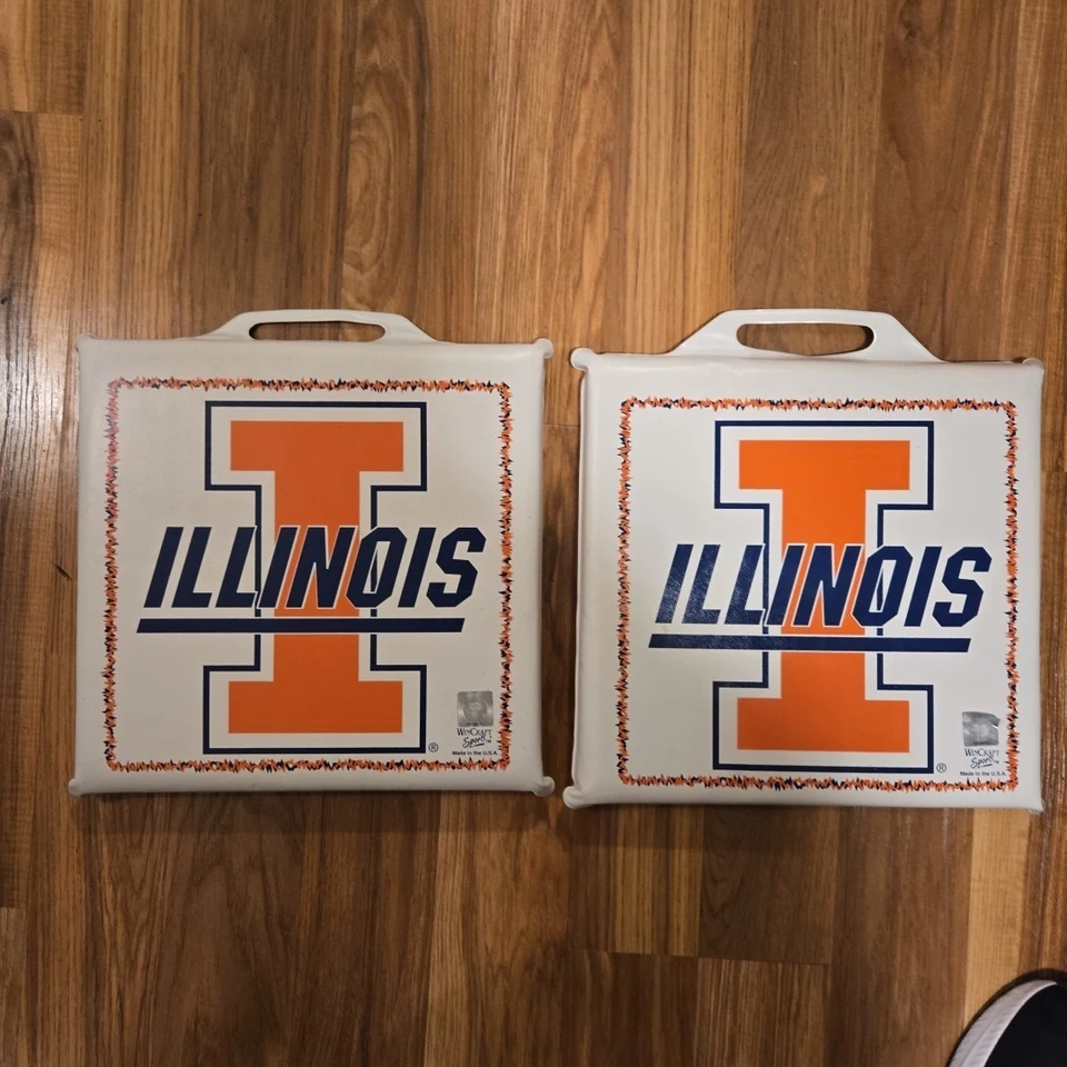 (2) 伊利诺伊大学体育场座椅长椅垫支撑伊利尼 🏈 — 第 2/4 张图片