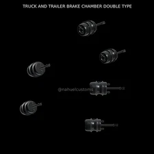 1/25 resin 3d printed brake chamber assy (4pcs) by Nahuel Customs
