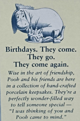 Disney Pooh & Friends Eeyore ''Birthdays, They Come, They Go  Figurine NIB