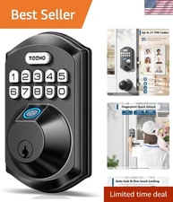 Smart Keyless Entry Door Lock with Fingerprint Unlock & Auto Lock Features
