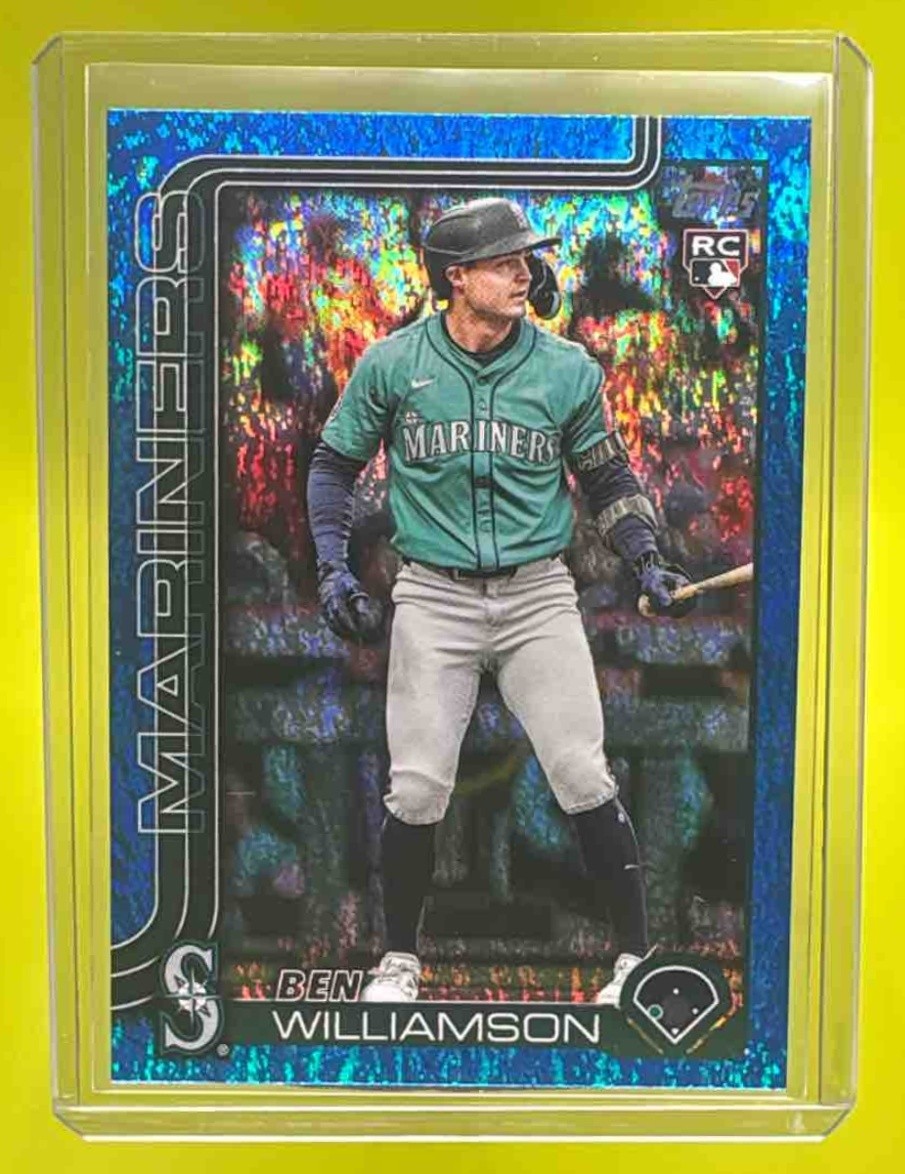2025 Topps Update Ben Williamson Blue Holo Foil /150 #US130 RC Mariners