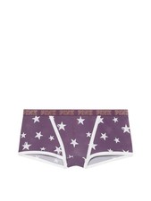 Victoria's Secret PINK Logo Boyshort Panty Purple Stars