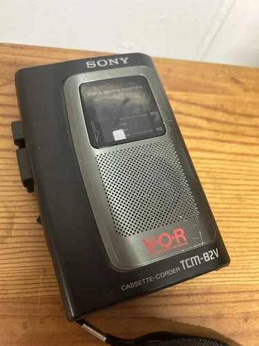 Vintage Sony TCM-82V Handheld Cassette Player Recorder with VOR Recording READ