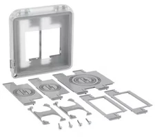 Commercial Electric In Use Cover 2-Gang Box Non Metallic Weather Resistant