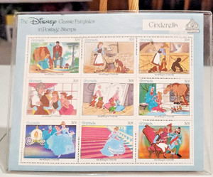 Vintage Grenada Disney Classic Fairytale Postage Stamps Cinderella NEW