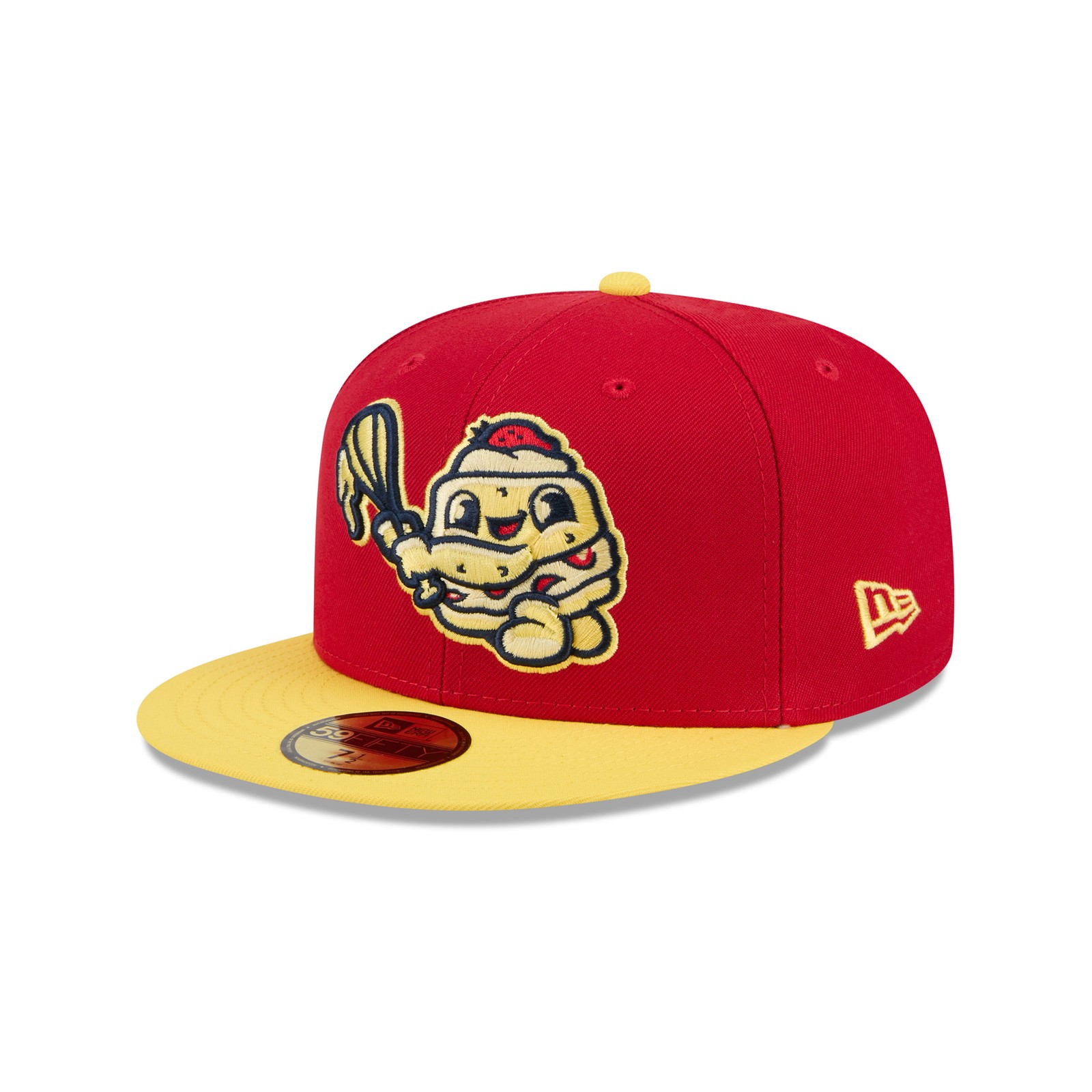 PONY Cappello Uomo New Era Rosso Binghamton Rumble Ponies Tema Notti 59FIFTY Fitted