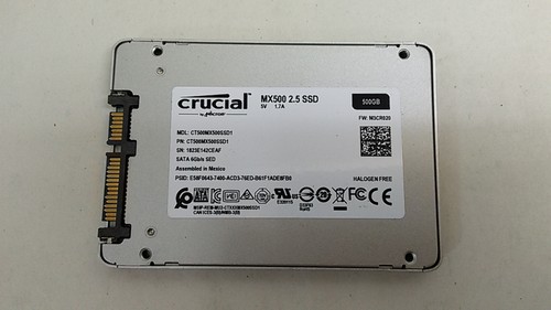 Crucial MX500 CT500MX500SSD1 500 GB 2.5" SATA III SSD-Festplatte (Gebraucht)