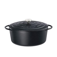 Profi Bratentopf Provence Gusseisen Schwarz Oval 33 Cm BräTer Schmortopf