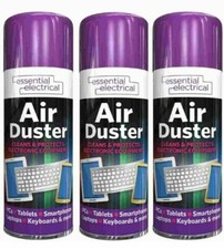 3x 200ml Compressed Air Duster Spray Can Cleans & Protects Laptops Keyboards CPU