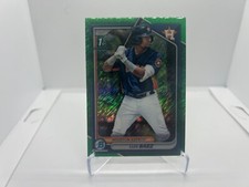 Luis Baez 2024 Bowman #BCP-66 Bowman Chrome 1st Green Shimmer Refractor /99 SP