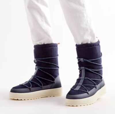 LORO PIANA Men's 'Snow Wander' Quilted Cashmere Storm System Boots