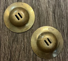 Elton Brass Finger Cymbals 1 Set, 2 Pieces Vintage 1965