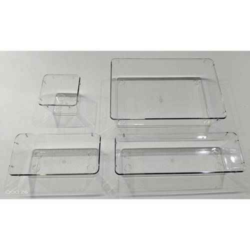 36-teiliger Schubladen Organizer Schreibtisch Organizer transparent in 4 Größen - Bild 19 von 20